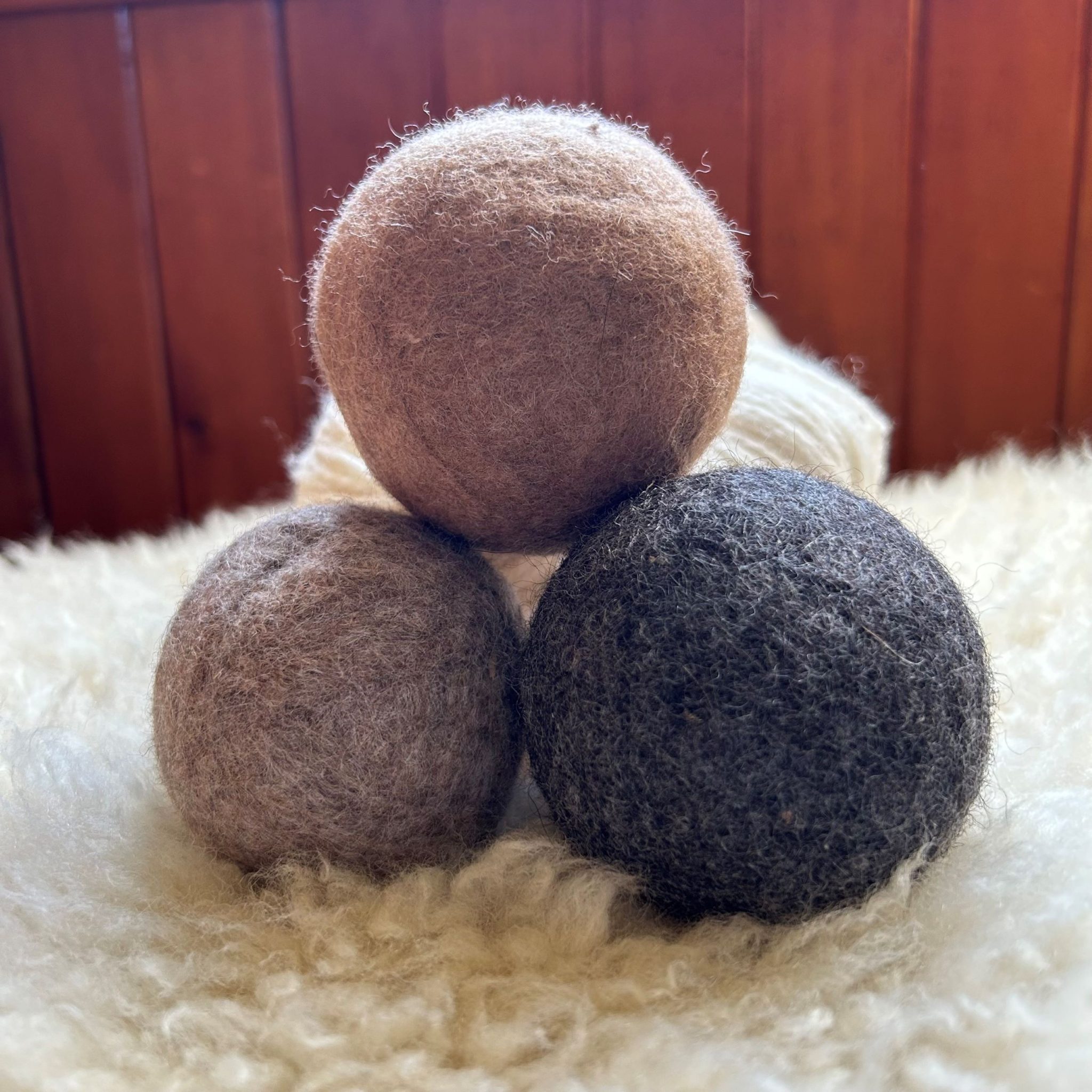 Wool Bool Natural Coloured Felted Wool Ball