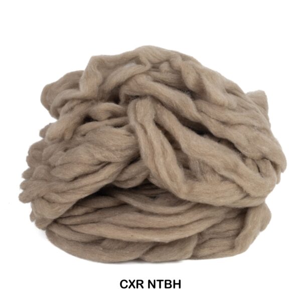 Corriedale x Romney NTBH, Light Mid Brown - Carded Roving