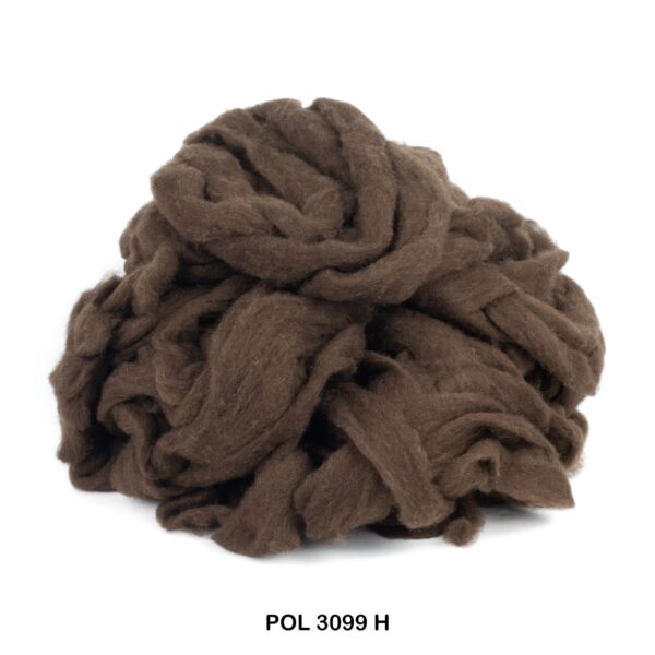 Polwarth 3099H, Dark Brown - Carded Roving