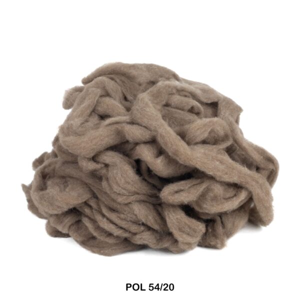 Polwarth 54/20, Mid Brown - Carded Roving