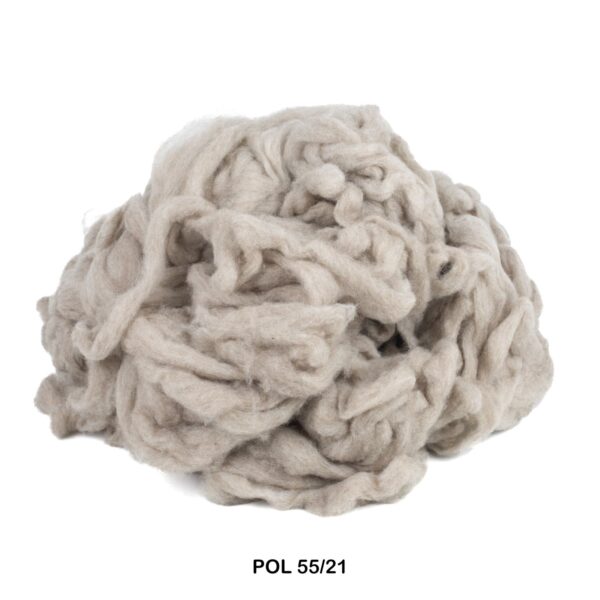 Polwarth 55/21, Light Brown - Carded Roving