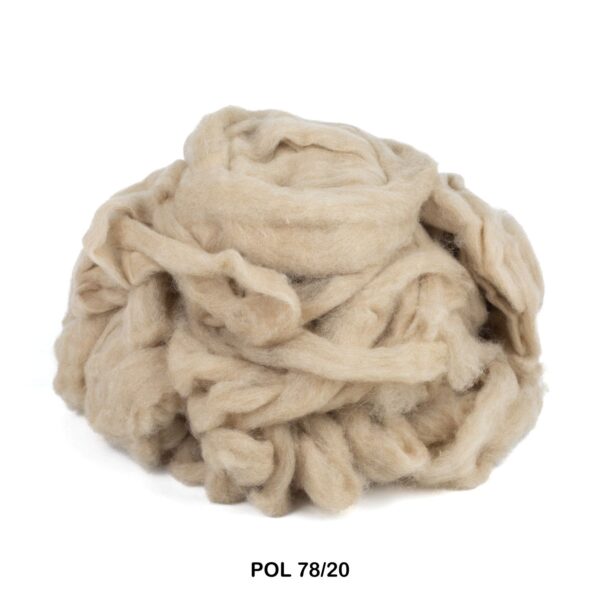 Polwarth 78/20, Light Brown 1.45g approx - Carded Roving