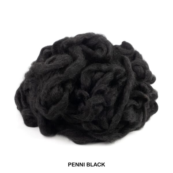 Gotland Penni Black - Blended Carded Roving