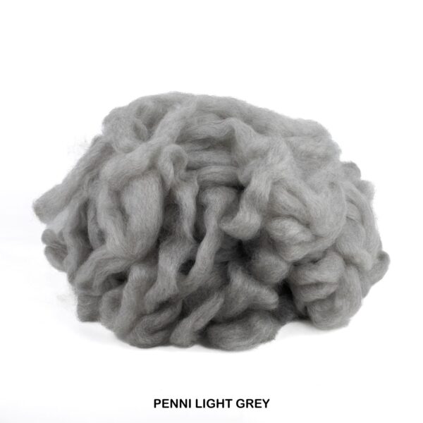Gotland Penni Light Grey - Blended Carded Roving